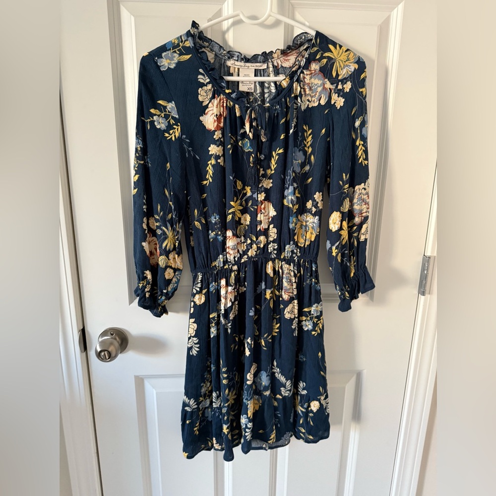American Rag Floral Navy Dress